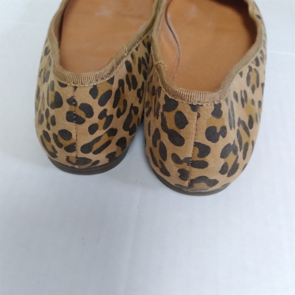 Gap Pointed Toe Animal Print Bow Detail Flats - Picture 4 of 7
